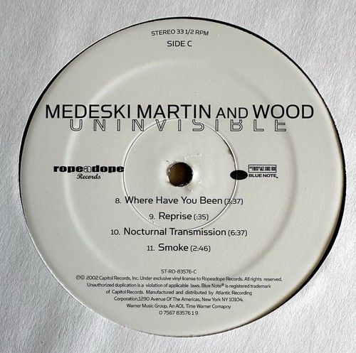 MEDESKI MARTIN & WOOD Uninvisible LP Orig. Press 2x Vinyl BLUE NOTE Funk Jazz EX - Picture 6 of 7