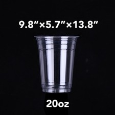 PET Clear Cold Plastic Disposable Cups 1000ct, 20 oz Bulk Case