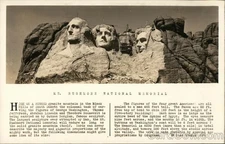 Keystone, South Dakota SD Mt. Rushmore National Memorial Original Vintage RPPC