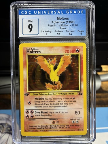 Moltres (1st Edition) graded CGC 9 for sale on eBay