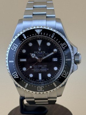 Rolex Sea-Dweller Deep-Sea 116660 Silver Oyster Bracelet with Black And Papers