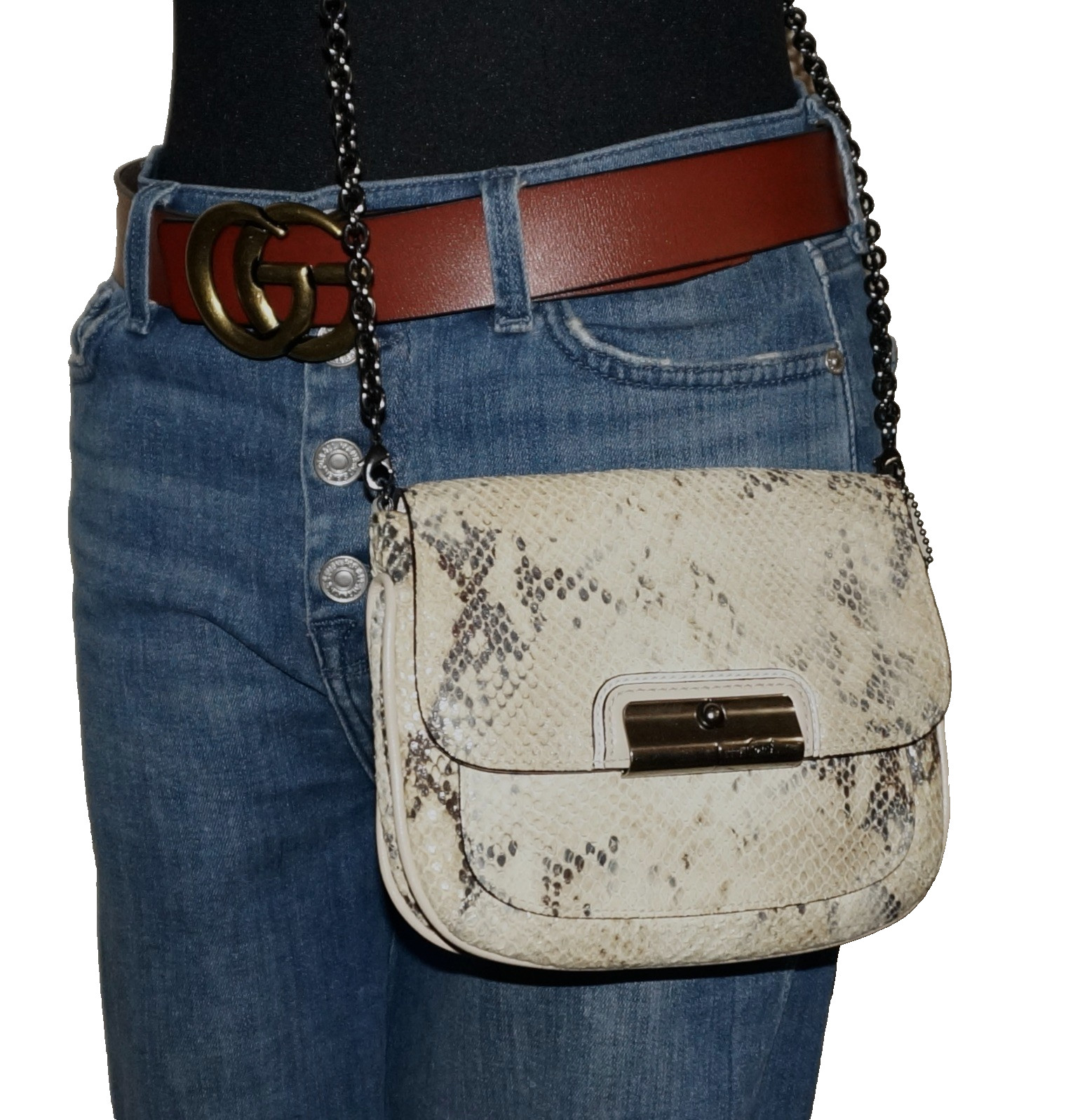 COACH Python Textured Leather KRISTIN CONVERTIBLE… - image 2