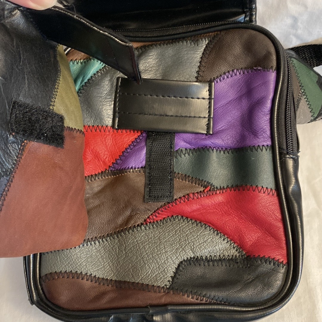 Taurus USA ~ Leather Colorblock Patchwork Fanny P… - image 5