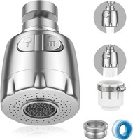 Vinabo Wasserhahn-Luftsprudler, 360-Grad-Drehbarer Schwenkkopf, Wassersparender