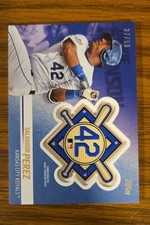 2018 Topps Update Series - Jackie Robinson Day Patch Salvador Perez Blue /50