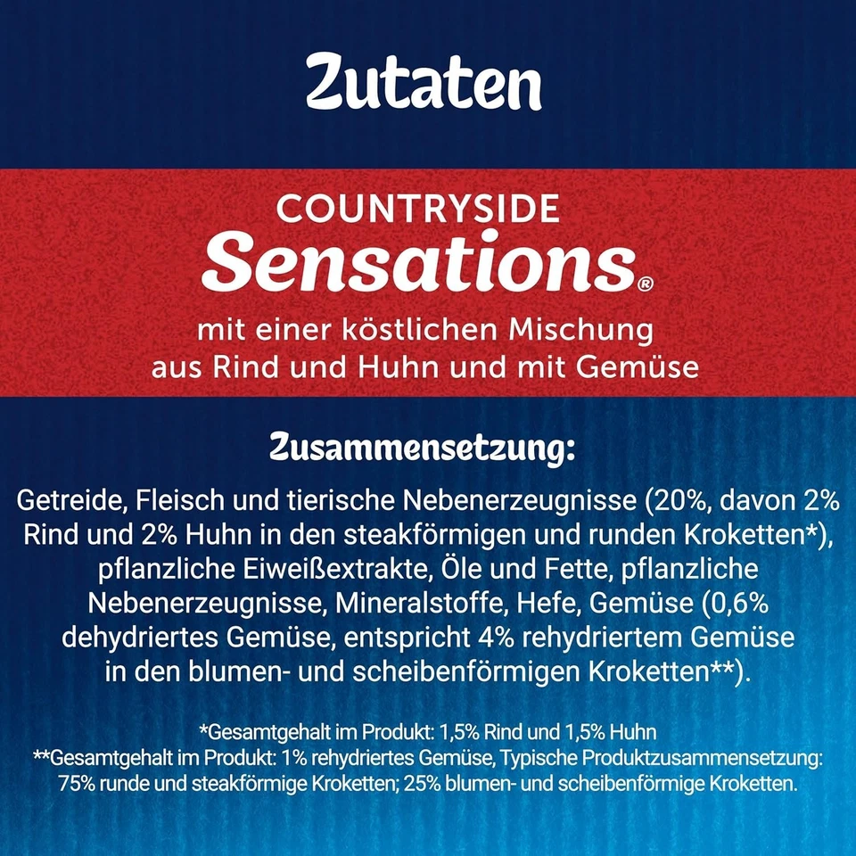 FELIX Countryside Sensations Katzenfutter trocken, mit Rind und Huhn, 1er Pack - Bild 3 von 4