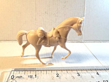 VTG BMC white plastic Cavalry horse. 2" x 3" in size.