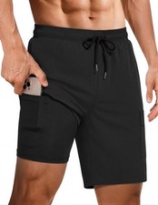 Mens Swim Trunks with Compression Liner 2 in 1 Board Shorts 9" Quick Dry Bath...