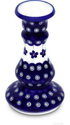 Bunzlauer Keramik Kerzenständer Balusterform Ø10,1 cm, 16,7 cm hoch, Dekor 166a - Bild 1 von 3