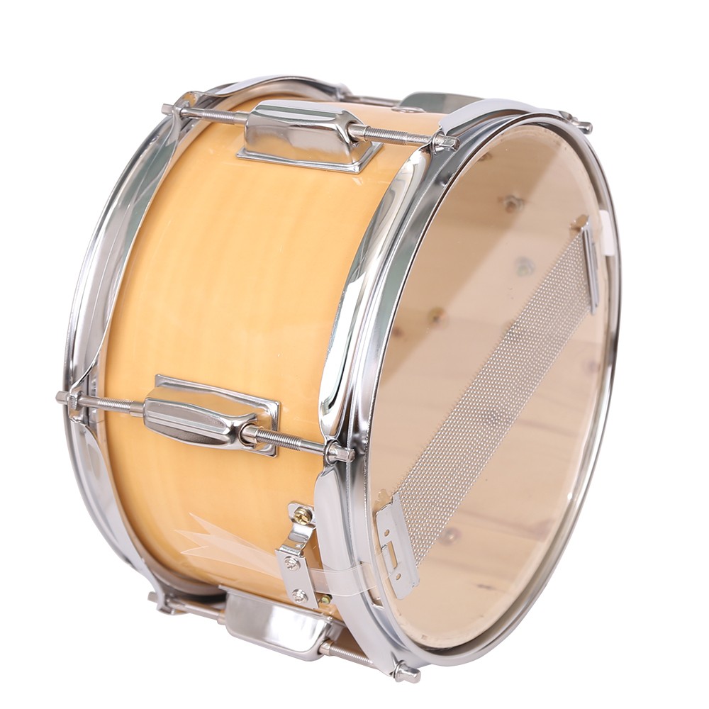10 x 6" Snare Drum Poplar Wood Drum Percussion Set Wood Color