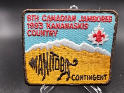 CJ'93 8th Canadian Jamboree Manitoba Contingent Patch Kananaskis