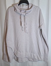 Yogalicious Women's Hooded Sweatshirt Size Large Light Pink Long Sleeve