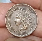 1866  Indian Head Cent Early Rare Key Date VF- XF details Bold Liberty Shows
