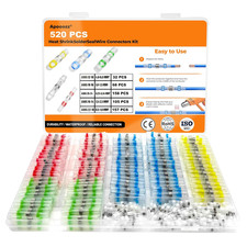 520PCS Solder Seal Wire Connectors - Waterproof Heat Shrink Butt Connectors - In