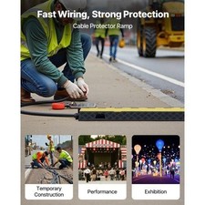 Cable Protector Ramp 22000 lbsaxle Capacity 2 Channel Heavy Duty TPU