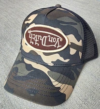 Von Dutch Trucker Brown Edge Camo Rambo 256 Mesh Snapback Cap OS  New With Tags