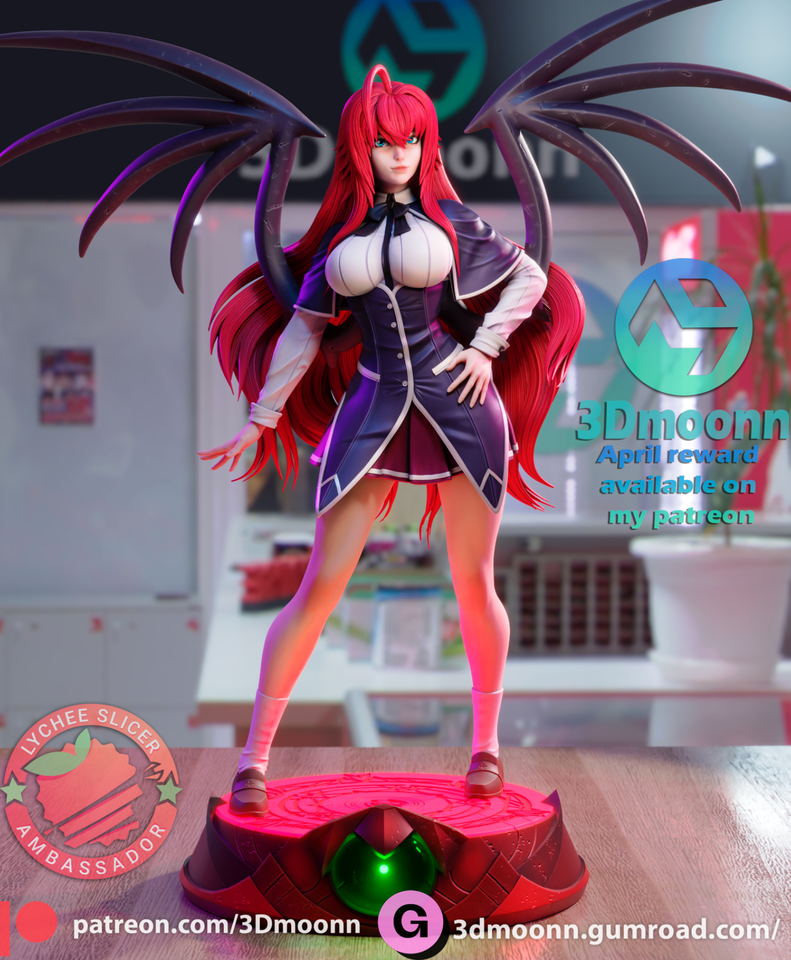 Rias Gremory - High School DxD Fan Art Kit - 1:8 Scale (9 inch ...