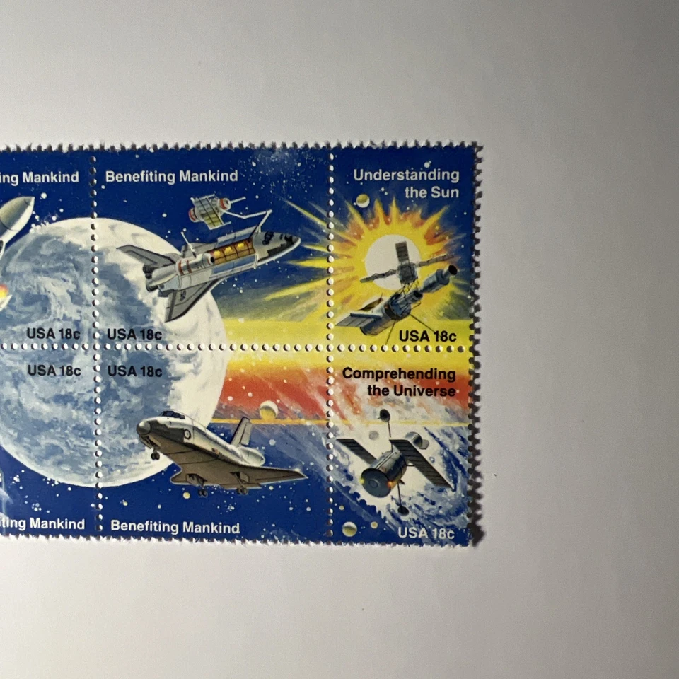 Scott 1912-1919 Space Achievement Issue 8 Stamp Block  - Image 4 of 4