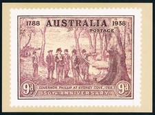 AUSTRALIA &bull; "Stamp Factory" &bull; Philatelic Postcard/Maxicard &bull; 150th Anniv. NSW