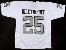 Fred Biletnikoff Signed Raiders Jersey (Beckett) Oakland's Top WR 1965–1978