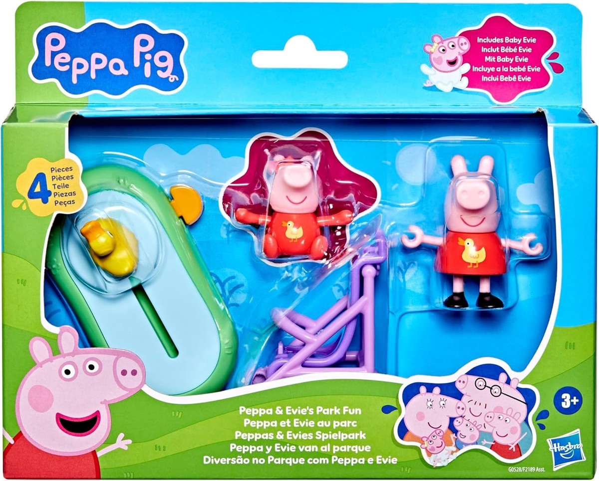 Peppa Pig - Coffret 2 Figurines Peppa et Evie au Parc avec Accessoires | Smyths Toys France Peppa Pig - Coffret 2 Figurines Peppa et Evie au Parc avec Accessoires | Smyths Toys France