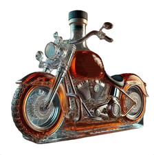 Motorrad Glasflasche Vintage Whisky Dekanter Weinflasche Geschenk Neu