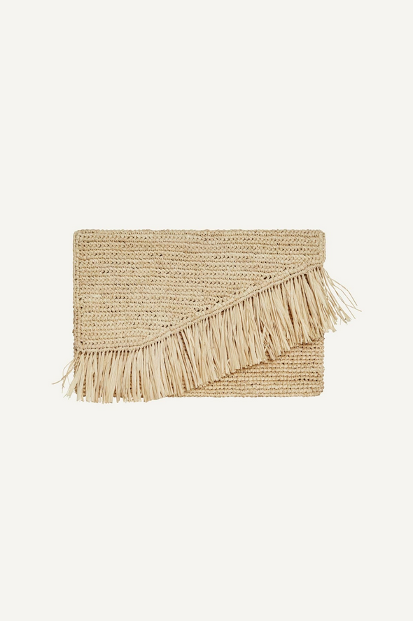 Paloma Clutch - Natural Raffia-A laid back statement to top off any look.