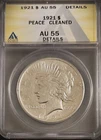 1921 PEACE SILVER DOLLAR - DETAILS ** ANACS AU-55 ** (7750)