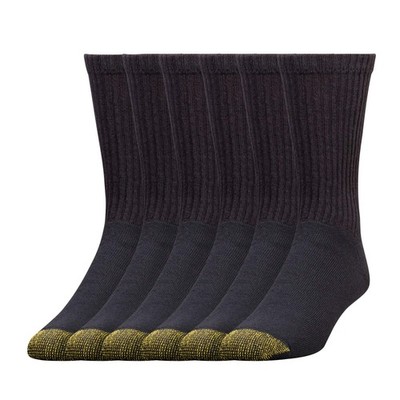 Men Crew Socks XL 12 16 Black Moisture Control Soft Cushioned Comfortable NEW