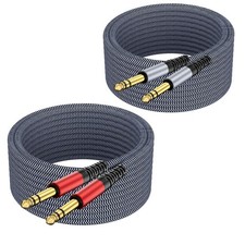 1/4 inch TRS Cable 10ft 2-Pack, 1/4 Inch TRS Instrument Guitar Cable,Straight...