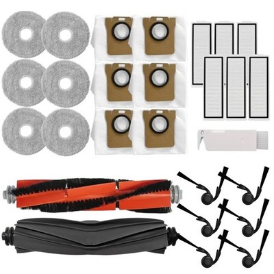 Brosse Principale G20S Kit Accessoires Roborock S8+ Ultra - 1 Brosse Principale, 4 Brosses Latérales, 4 Filtres HEPA, 4 Serpillères, 6 Sacs Pièces Détachées Robot Aspirateur