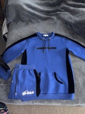 El Velvet Blue Tracksuit Size M UK Used Good Condition See Photos