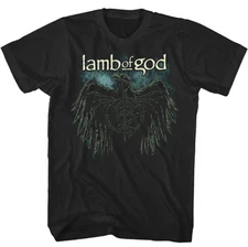 Lamb of God Crow T Shirt Mens Rock and Roll Music Classic Band Tee New Black