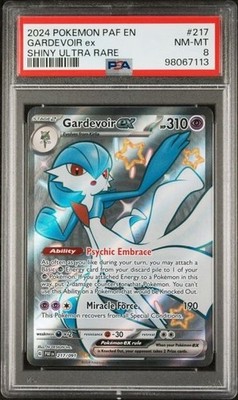 GARDEVOIR EX #217 PSA 8 • 2024 POKEMON PAF EN-PALDEAN FATES SHINY