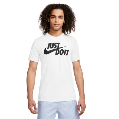 Nike Men's Just Do It Swoosh T-Shirt WHITE | BLACK M - Image 1 of 2