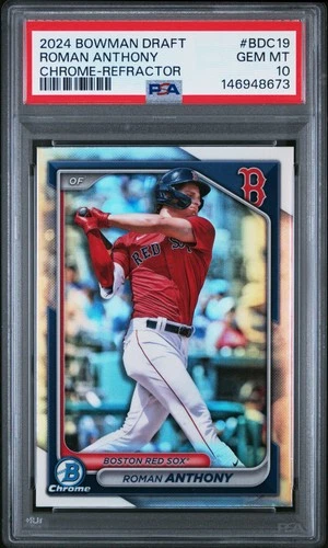2024 Bowman Draft #BDC19 Roman Anthony Chrome-Refractor PSA 10