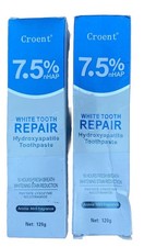 Croent 7.5 nHAP White Tooth Repair Hydroxyapatite Toothpaste Lot Of 2