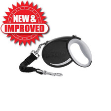 Smart Retractable Leash XL   Black, 15ft, Up to 95lbs / 43kg, with Safety