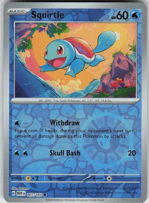 Squirtle 007/165 Holo Common Miscellaneous Cards & Products Pokemon Near Mint