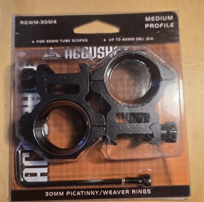 Leapers Accushot 30mm Medium Height Rifle Scope Rings