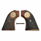 Heritage Rough Rider Checkered Rosewood Buffalo Nickel Grips .22
