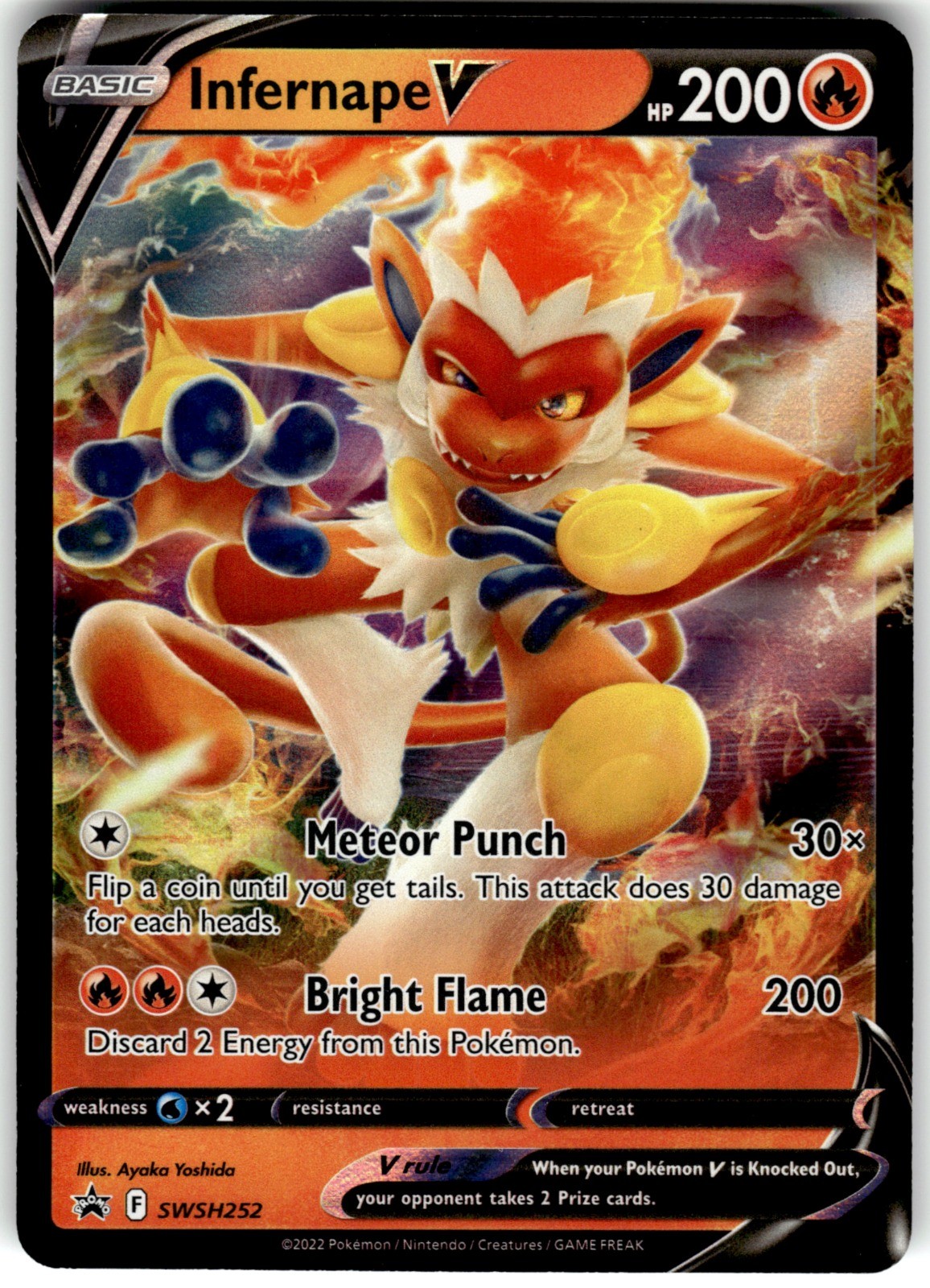 Infernape V - Holo SWSH252 SWSD SWSH: Sword & Shield Promo Cards Pokemon Card NM