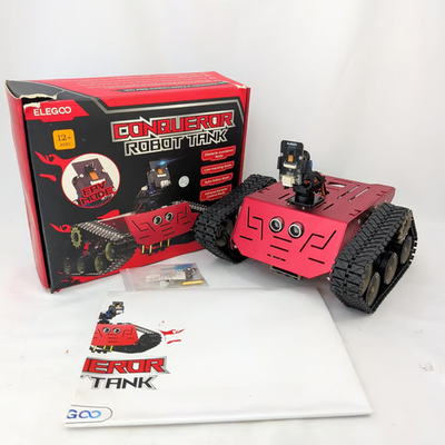 #ad ELEGOO Conqueror Robot Tank UNO R3 FPV Camera STEM Robotics Kit Red Pre Owned $74.95