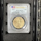 2021 American Gold Eagle $50 1ozt. Gold Type 2, PCGS MS 70, First Strike Label