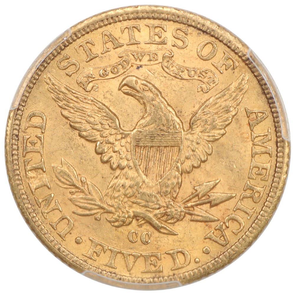 1890-CC $5 PCGS/CAC MS63 - Liberty Head $5