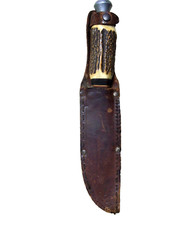 VINTAGE FIXED BLADE, GAMBILL SOLINGER, STAG HANDLE, MADE IN GERMANY