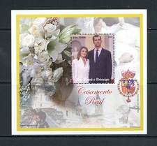 K725 Saint Thomas Et Prince 2004 Mariage Royal Espagnol Feuille MNH