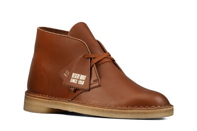 Clarks Originals Men's Desert Boots Dark Tan Leather 26162422