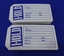 Qty. 200 Hold Tags with Slit Merchandise Price Tags Blue / White