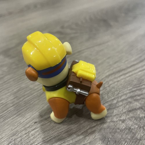 PAW PATROL SUPER PUP RUBBLE CRANE Replacement Figure Blue Mask Rare EUC / HTF - Picture 2 of 5